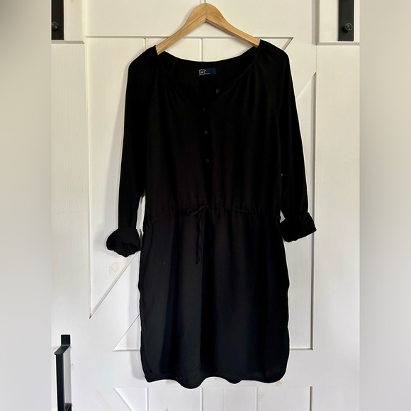 Gap Ladies Black Tie Up Dress 👗 - Picture 2 of 4